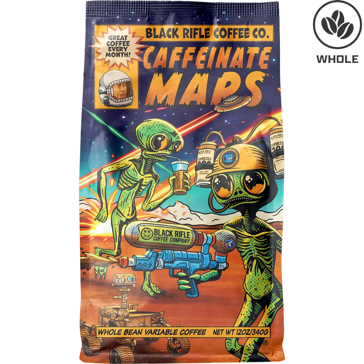 Caffeinate Mars 2.0, 12oz, Whole Bean
