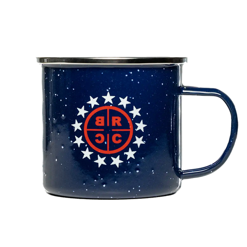 America's Coffee RWB Enamel Mug, 17 oz
