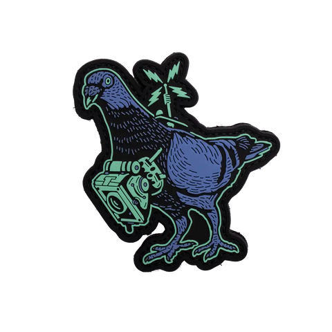 Spy Pigeon Glow in the Dark PVC Patch